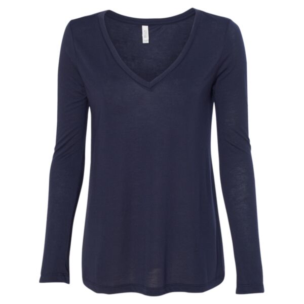 Women's Flowy Long Sleeve V-Neck Tee Thumbnail