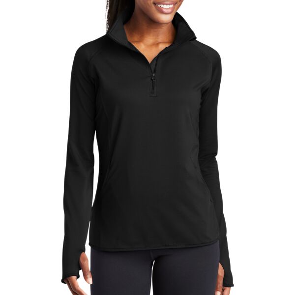 Ladies Sport Wick ® Stretch 1/4 Zip Pullover Thumbnail