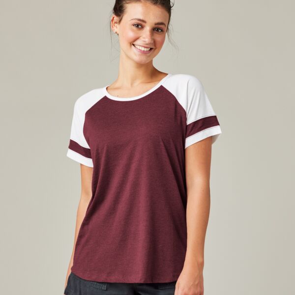 Ladies Jersey Colorblock Tee Thumbnail
